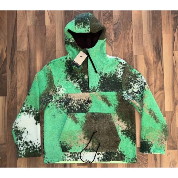 Nike NSW Sherpa Sport Essentials+ 1/2 Zip Hoodie Fleece DD5009-362 green Men's S - Picture 6 of 11